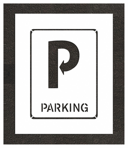 PAVEMENT STENCIL 32 H 26 W 0.125 THICK by RAE Products & Chemicals Corp. PAVEMENT STENCIL 32 H 26 W 0.125 THICK by RAE Products & Chemicals Corp.