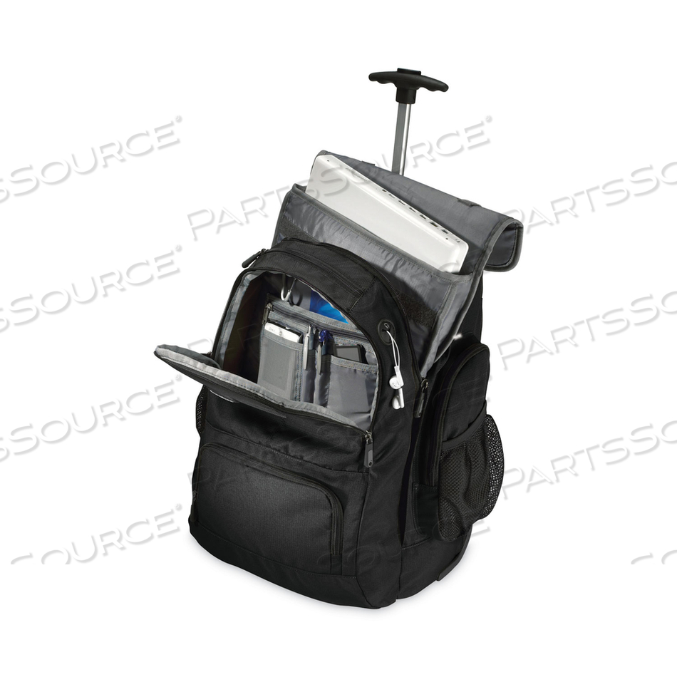 ROLLING BACKPACK, FITS DEVICES UP TO 15.6", POLYESTER, 14 X 8 X 21, BLACK/CHARCOAL by Samsonite