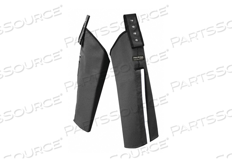SINGLE LAYER SAFETY CHAPS L BLCK/GRAY PR by HexArmor