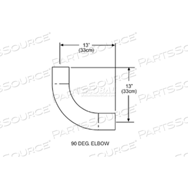 90 ELBOW - FOR STRAIGHT INFRARED TUBE HEATERS by Sunstar Heating Products Inc