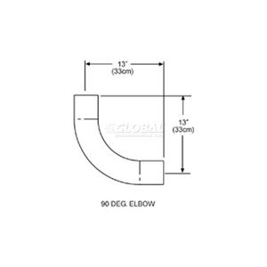 90 ELBOW - FOR STRAIGHT INFRARED TUBE HEATERS by Sunstar Heating Products Inc