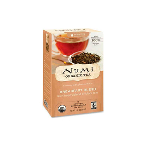 ORGANIC TEA BLACK TEA, BREAKFAST BLEND, SINGLE CUP BAGS, 18/BOX by Numi