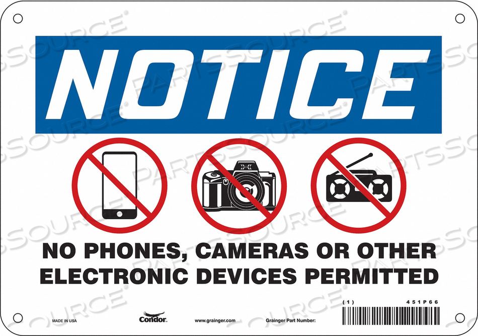 SIGN CELL PHONE 10 W 7 H 0.060 THICK 