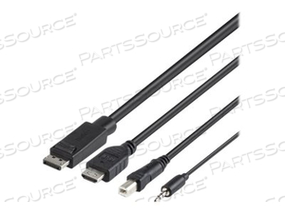 SECURE KVM COMBO CABLE, VIDEO / USB / AUDIO CABLE, TAA COMPLIANT, USB, MINI JACK, HDMI, DISPLAYPORT (M) TO USB TYPE B, MINI JACK, HDMI, DISP by Belkin