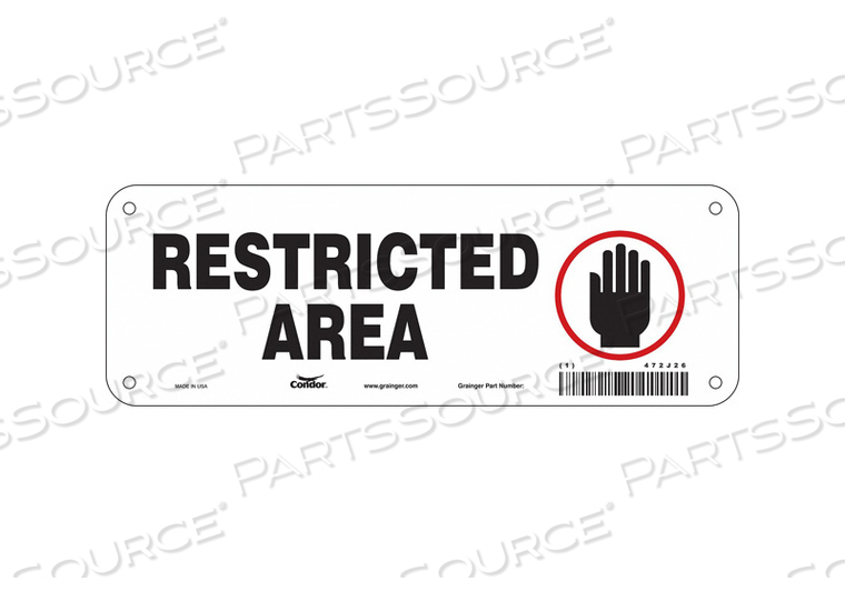 SAFETY SIGN 10 W 3 H 0.055 THICKNESS 