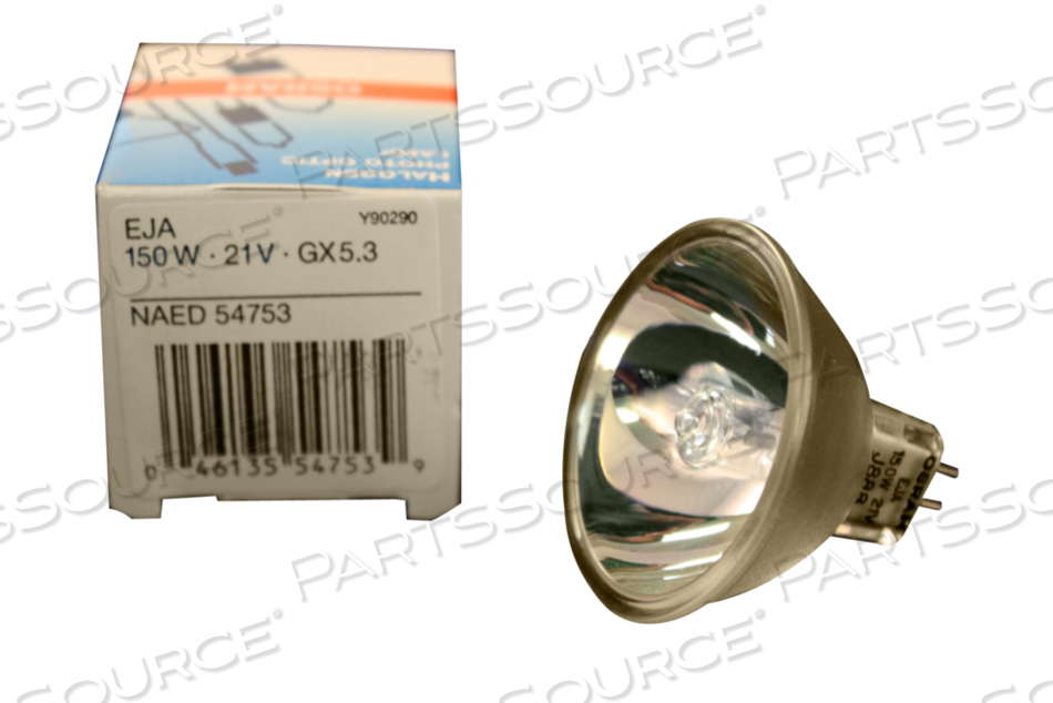 LAMP, 21 V, 150 W, CLEAR, 3400 K, GX5.3 - BI-PIN, TUNGSTEN HALOGEN, 40 HR, CC-6, MR16 