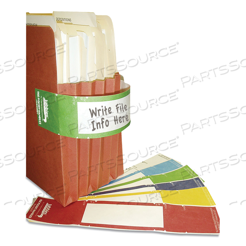 FILE POCKET HANDLES, 9.63 X 2, GREEN/WHITE, 4/SHEET by Tabbies FILE POCKET HANDLES, 9.63 X 2, GREEN/WHITE, 4/SHEET by Tabbies