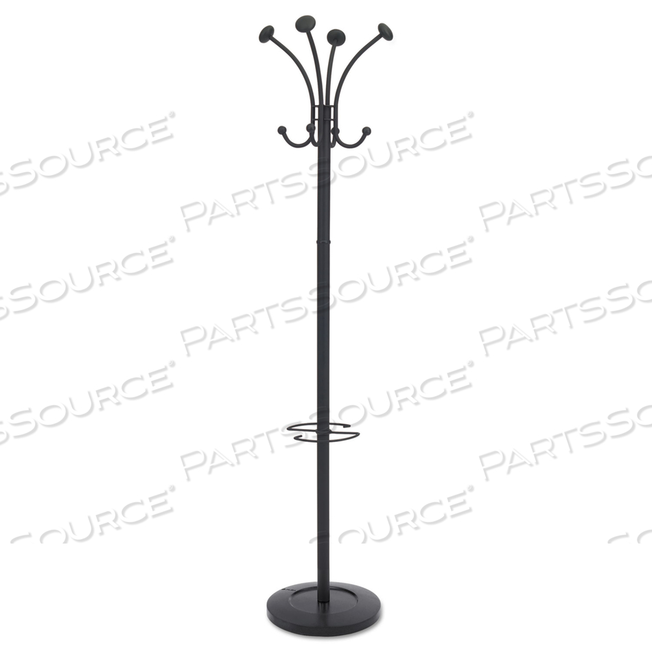 STILY COAT RACK, EIGHT KNOBS, STEEL, BLACK by Alba
