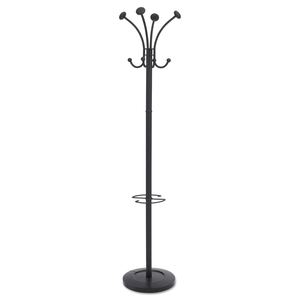 VIENA COAT STAND, EIGHT KNOBS, STEEL, 16W X 16D X 70.5H, BLACK by Alba