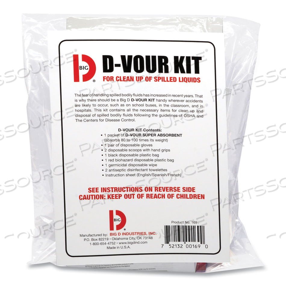 D'VOUR CLEAN-UP KIT, POWDER, ALL INCLUSIVE KIT by Big D