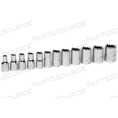 30925 WILLIAMS SOCKET SET, 12 PIECES, 1/4 INCH DRIVE, SHALLOW, 12 POINT by Snap-on Incorporated