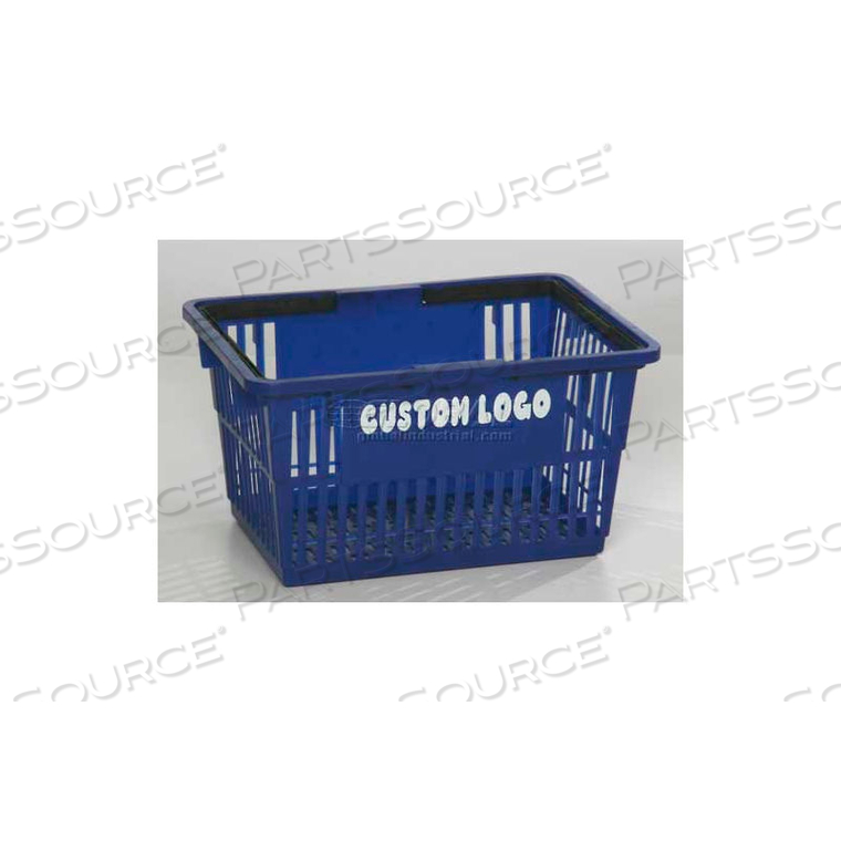 STANDARD PLASTIC SHOPPING BASKET WITH PLASTIC HANDLE 20 LITER 17"L X 12"W X 9"H BLACK by Good L Corporation