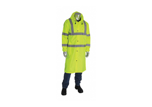 HI-VISIBILITY RAIN COAT LIME YLLW 3XL by Protective Industrial Products