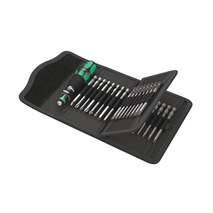 KRAFTFORM KOMPAKT 62 BITHOLDING SCREWDRIVER AND POUCH SET by Wera