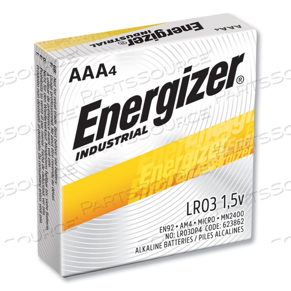 BATTERY, INDUSTRIAL, AAA, ALKALINE, 1.5V, 1200 MAH by Energizer