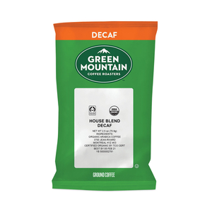 FAIR TRADE ORGANIC HOUSE BLEND DECAF COFFEE FRACTION PACKS, 2.5 OZ, 50/CARTON by Green Mountain Coffee