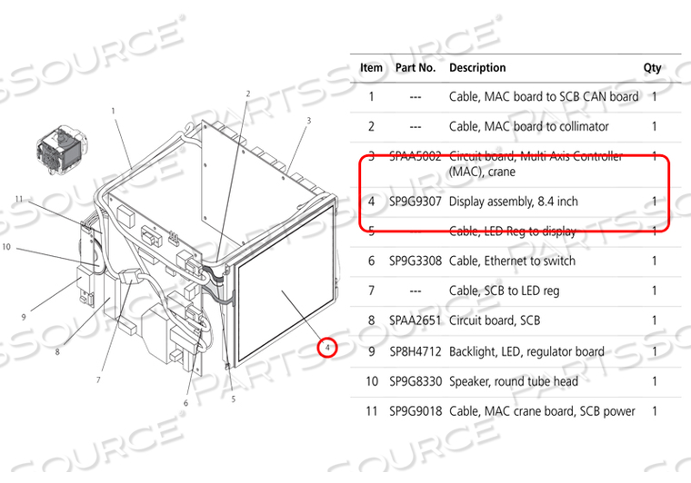 LCD TOUCH PANEL DISPLAY 8.4 IN by Carestream Health, Inc.