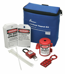 LOCKOUT/TAGOUT KIT BLUE FILLED TOOL BOX by Ability One