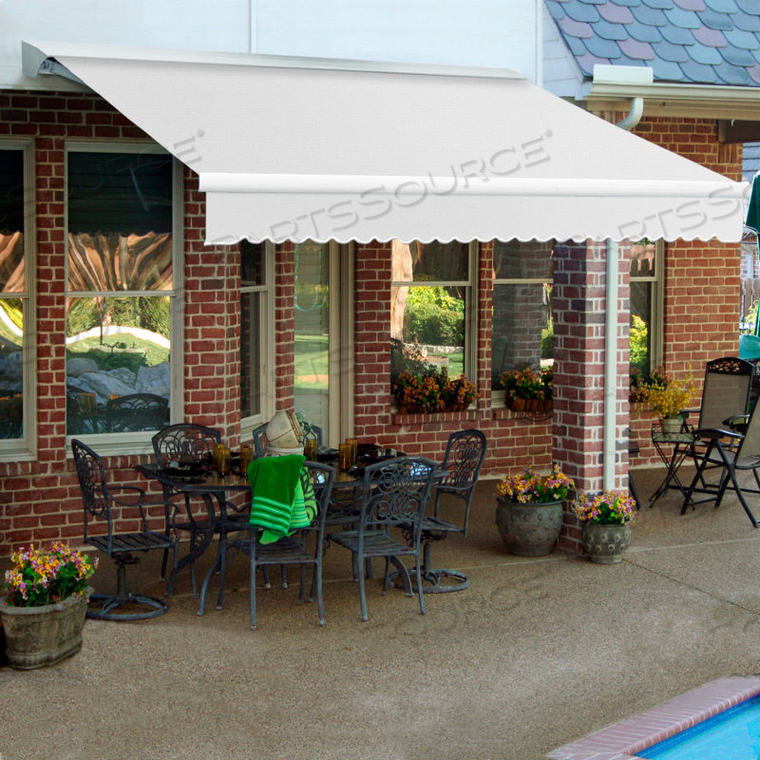 RETRACTABLE AWNING MANUAL 24'W X 10'D X 10"H OFF WHITE 