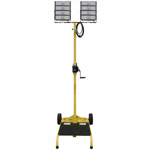 DUAL HEAD LED CART W/WINCH, 2-200W HEADS, 2-30000 LUMENS, 12' MAST by Lind Equipment