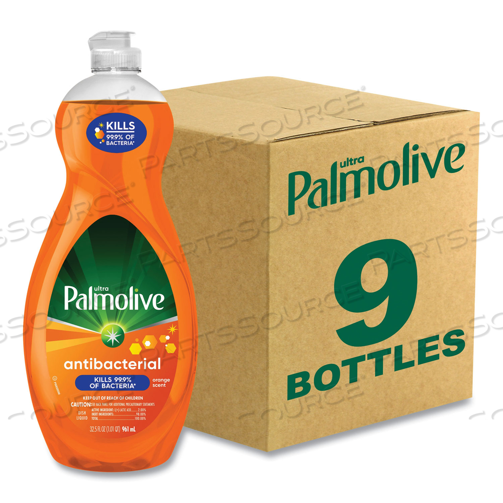 ULTRA ANTIBACTERIAL DISHWASHING LIQUID, ORANGE SCENT, 32.5 OZ BOTTLE, 9/CARTON 