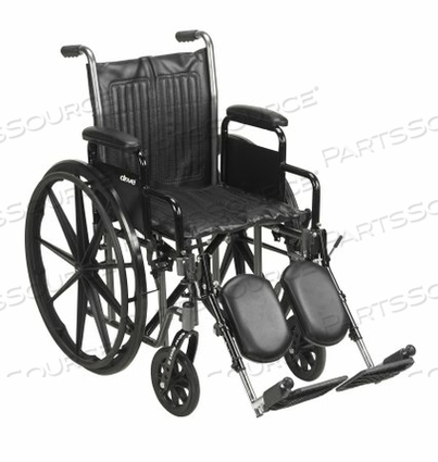 STANDARD WHEELCHAIR WITH PADDED, REMOVABLE ARM, COMPOSITE MAG WHEEL, 16 IN. SEAT, SWING-AWAY ELEVATING FOOTREST, 250 LBS by McKesson STANDARD WHEELCHAIR WITH PADDED, REMOVABLE ARM, COMPOSITE MAG WHEEL, 16 IN. SEAT, SWING-AWAY ELEVATING FOOTREST, 250 LBS by McKesson