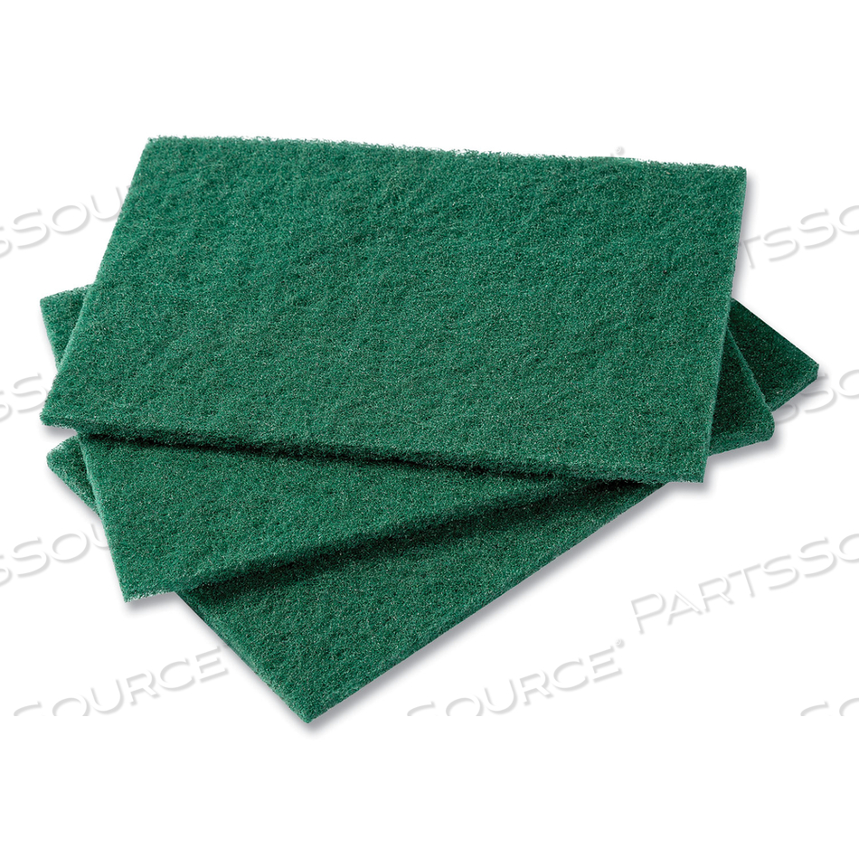 MEDIUM-DUTY SCOURING PAD, 6 X 9, GREEN/CARTON by Royal Paper
