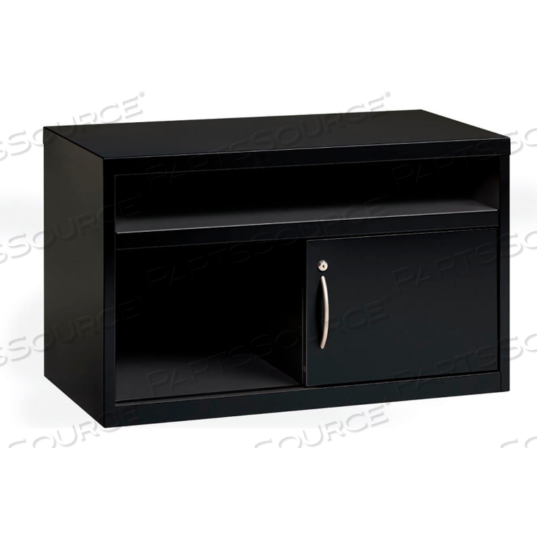 LOW CREDENZA WITH SLIDING DOOR - 36"W - BLACK by Hirsh