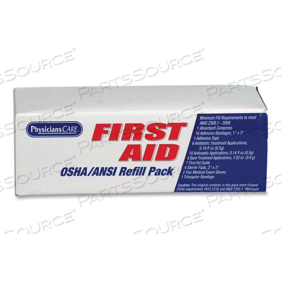 OSHA FIRST AID REFILL KIT, 41 PIECES/KIT by Physicianscare