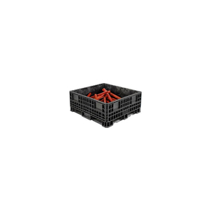 ORBIS HEAVY-DUTY BULKPAK CONTAINER HDRS4548-19 - 48"L X 45"W X 19-5/16"H - FIXED WALL BLACK by Lewisbins ORBIS HEAVY-DUTY BULKPAK CONTAINER HDRS4548-19 - 48"L X 45"W X 19-5/16"H - FIXED WALL BLACK by Lewisbins