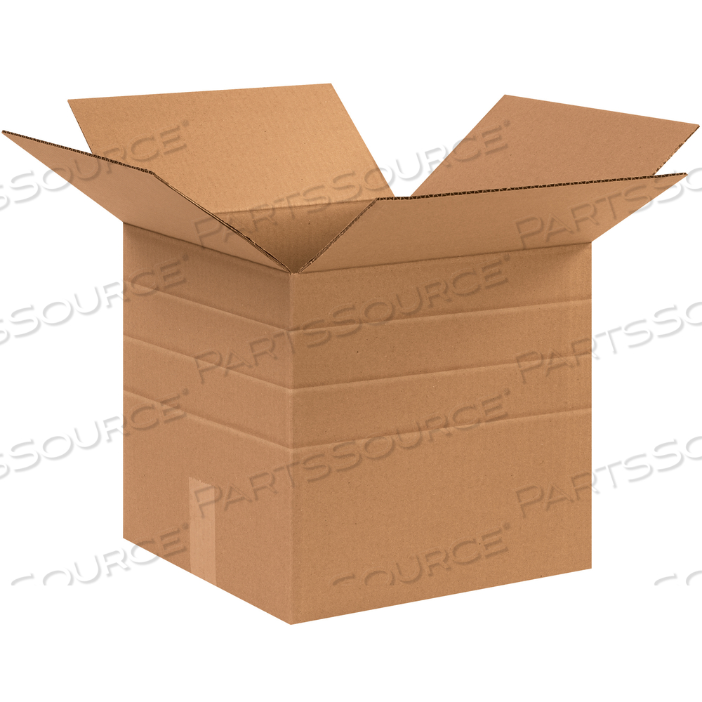 MULTI-DEPTH CORRUGATED BOXES, 12 1/2" X 12 1/2" X 12", KRAFT, 25/BUNDLE by BOX Partners (Box Acquisitions, LLC)