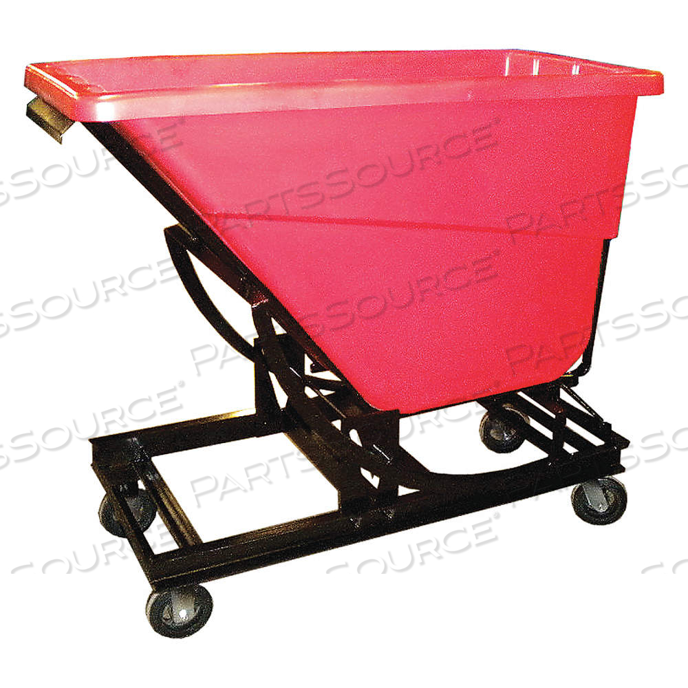 SELF DUMPING HOPPER, STD HOPPER, PLASTIC, CASTERS INCLUDED, LEVER, RED by Approved Vendor SELF DUMPING HOPPER, STD HOPPER, PLASTIC, CASTERS INCLUDED, LEVER, RED by Approved Vendor