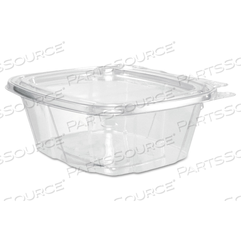 CLEARPAC SAFESEAL TAMPER-RESISTANT/EVIDENT CONTAINERS, FLAT LID, 16 OZ, 4.9 X 2.5 X 5.5, CLEAR, PLASTIC, 100/BAG by Dart Container Corporation CLEARPAC SAFESEAL TAMPER-RESISTANT/EVIDENT CONTAINERS, FLAT LID, 16 OZ, 4.9 X 2.5 X 5.5, CLEAR, PLASTIC, 100/BAG by Dart Container Corporation