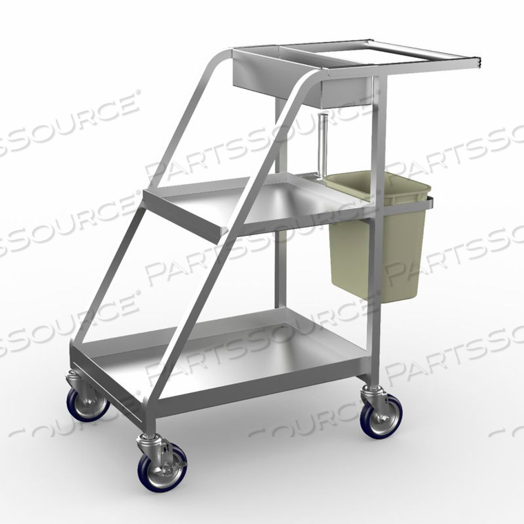 ALL WELDED ALUMINUM CLEANING SANITATION CART 39"L X 21"W X 41"H by Winholt ALL WELDED ALUMINUM CLEANING SANITATION CART 39"L X 21"W X 41"H by Winholt