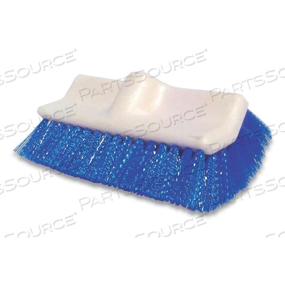 SYNTHETIC FIBER SCRUB BRUSH, BLUE SYNTHETIC BRISTLES, 10" BRUSH, WHITE FOAM HANDLE by Odell Corporation SYNTHETIC FIBER SCRUB BRUSH, BLUE SYNTHETIC BRISTLES, 10" BRUSH, WHITE FOAM HANDLE by Odell Corporation
