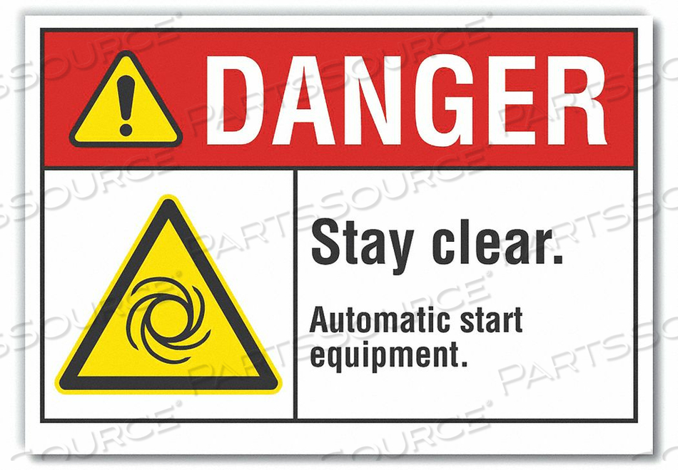 DANGER SIGN 14 W X 10 H 0.001 THICK by Lyle Signs Inc.