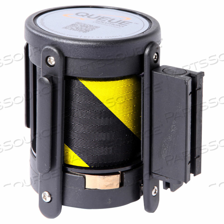 REPLACEMENT CASSETTE FOR QUEUEPRO 300, SAFETYPRO 300 & WEATHERMASTER 300 STANCHIONS,16' BLK/YLW BELT by Queue Solutions LLC