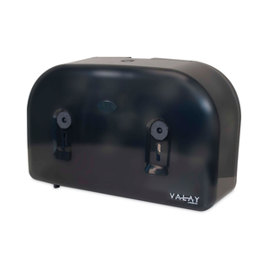 VALAY PLASTIC MINI JUMBO BATH TISSUE DISPENSER, TWO ROLLS, 9.75 X 15.87 X 5.25, BLACK by Morcon Tissue