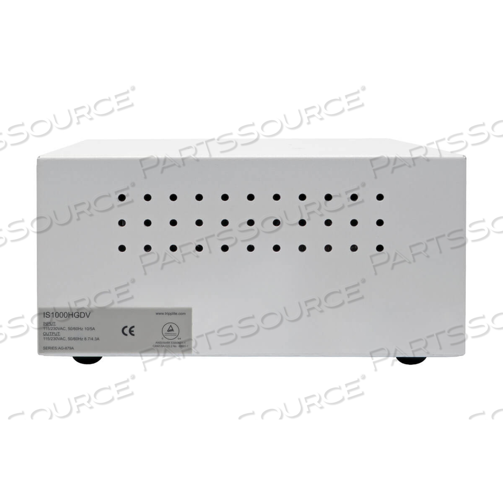115/230V 1000W C14 - C13 DUAL VOLTAGE HOSPITAL GRADE ISOLATION TRANSFORMER - WHITE by Tripp Lite 115/230V 1000W C14 - C13 DUAL VOLTAGE HOSPITAL GRADE ISOLATION TRANSFORMER - WHITE by Tripp Lite