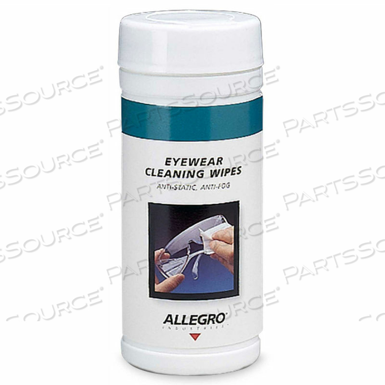 CANISTER LENS WIPES, 100/CANISTER by Allegro