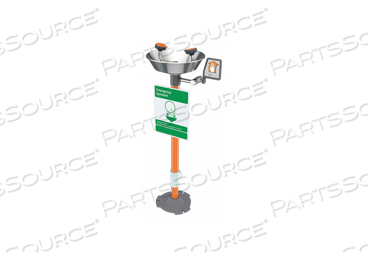 EYEWASH STATION PEDESTAL MNT SS 15-1/2 W by Guardian Equipment EYEWASH STATION PEDESTAL MNT SS 15-1/2 W by Guardian Equipment