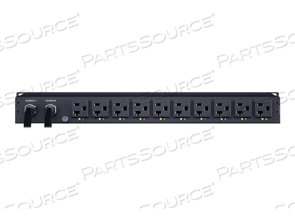 SWITCHED ATS PDU44002, POWER DISTRIBUTION UNIT (RACK-MOUNTABLE), AC 100-120 V, 1-PHASE, ETHERNET, SERIAL, INPUT: 2 X NEMA L5-20P, OUTPUT CON by CyberPower SWITCHED ATS PDU44002, POWER DISTRIBUTION UNIT (RACK-MOUNTABLE), AC 100-120 V, 1-PHASE, ETHERNET, SERIAL, INPUT: 2 X NEMA L5-20P, OUTPUT CON by CyberPower