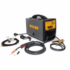 INVERTER POWERED DUAL VOLTAGE WIRE FEED WELDER, 7.2 FT"L TORCH, MIG OR FLUX CORE by Metal Man Work Gear