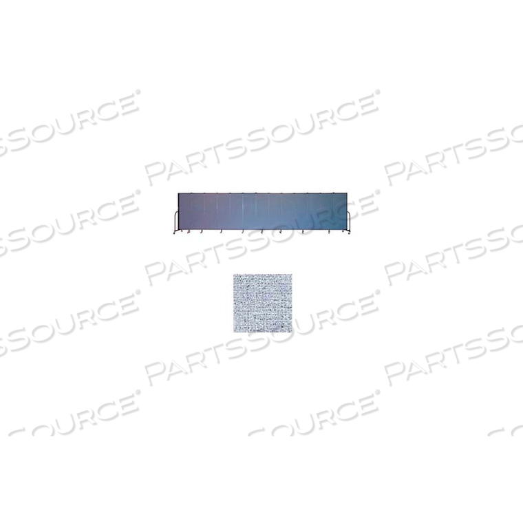 11 PANEL PORTABLE ROOM DIVIDER, 6'H X 20'5"L, VINYL COLOR: BLUE TIDE by Screenflex