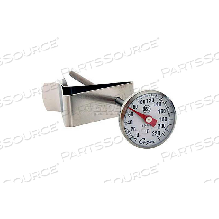 ESPRESSO THERMOMETER, WITH CLIP, 1" DIAL, 5" STEM, NSF - MIN QTY 13 