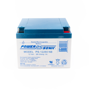 BATTERY, SEALED LEAD ACID, 12V, 26 AH, FASTON (F2) by Power-Sonic Corporation