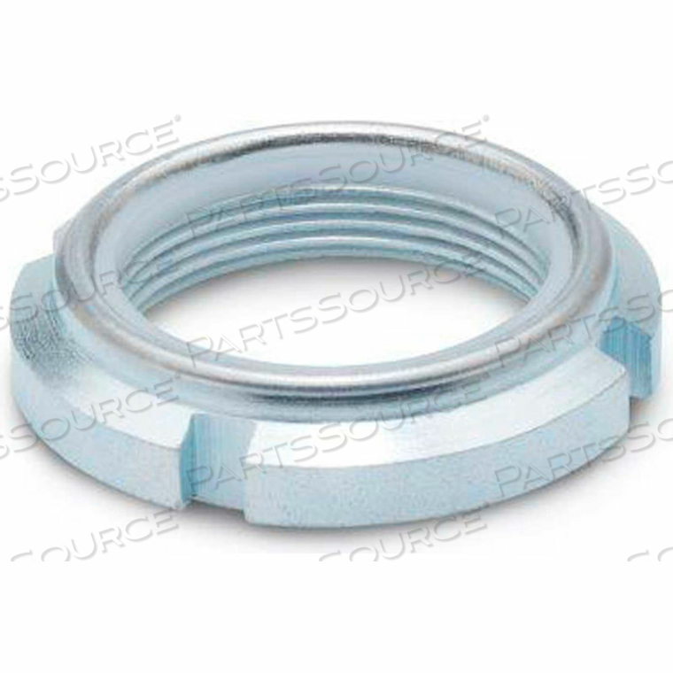 GN 1804.1 SLOTTED SPANNER LOCK NUTS, STEEL, W/ POLYAMIDE INSERT, ZINC PLATED, M10 X 0.75 by J.W. Winco