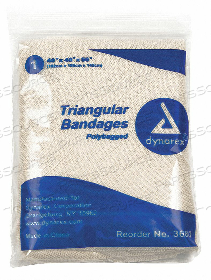 TRIANGULAR BANDAGE COTTON 40INX56IN PK12 by Dynarex