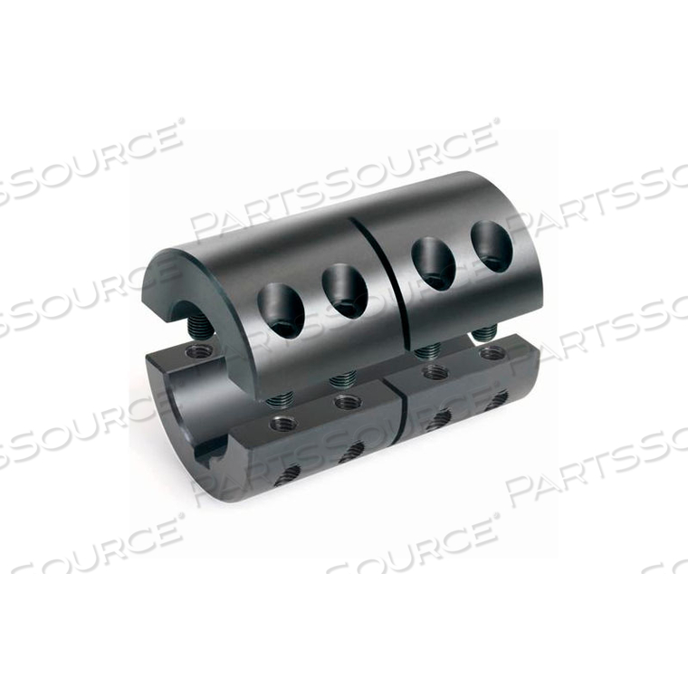 TWO-PIECE CLAMPING COUPLINGS RECESSED SCREW W/KEYWAY, 1-1/2", BLACK OXIDE STEEL by Climax Metal Products