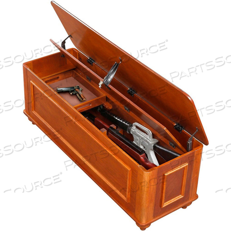 HOPE GUN CONCEALMENT CHEST - 5 GUN CAPACITY 51X17X19 MEDIUM BROWN by American Furniture Classics HOPE GUN CONCEALMENT CHEST - 5 GUN CAPACITY 51X17X19 MEDIUM BROWN by American Furniture Classics
